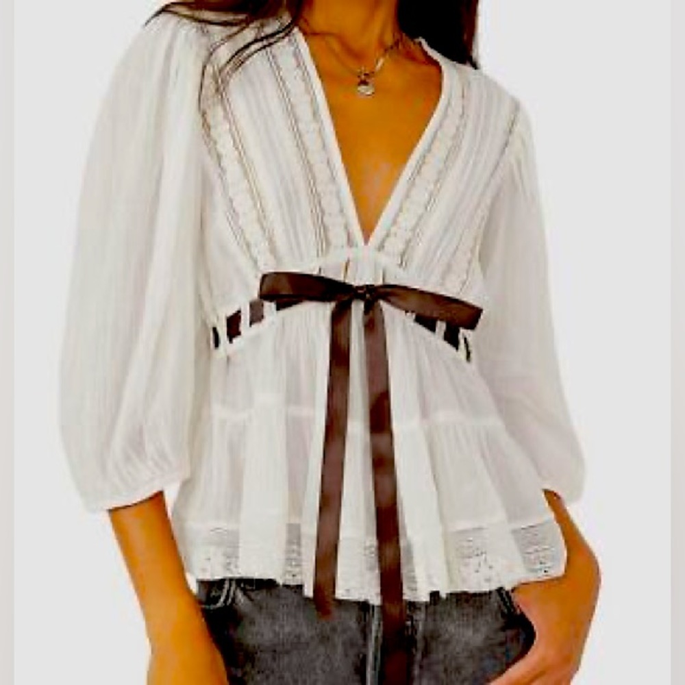 Free People Favorite Romance tunic blouse